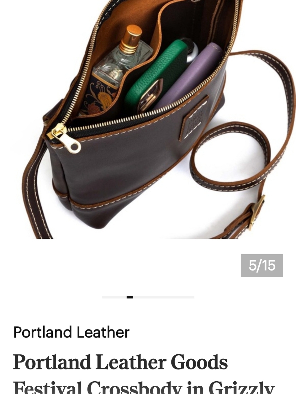 Portland Leather Crossbody Bag - Picture 11 of 12